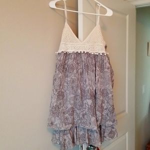 Flowy, layered bohemian dress